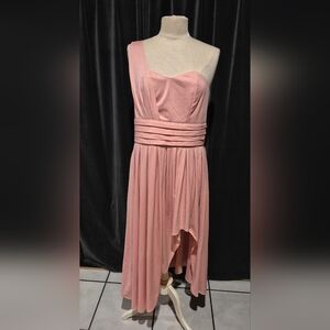 Elegant Pink Strapless Dress